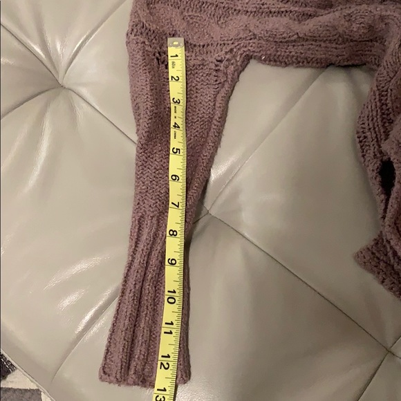 Free people Easy Cable V Neck Sweater in Mushroom - Picture 7 of 8